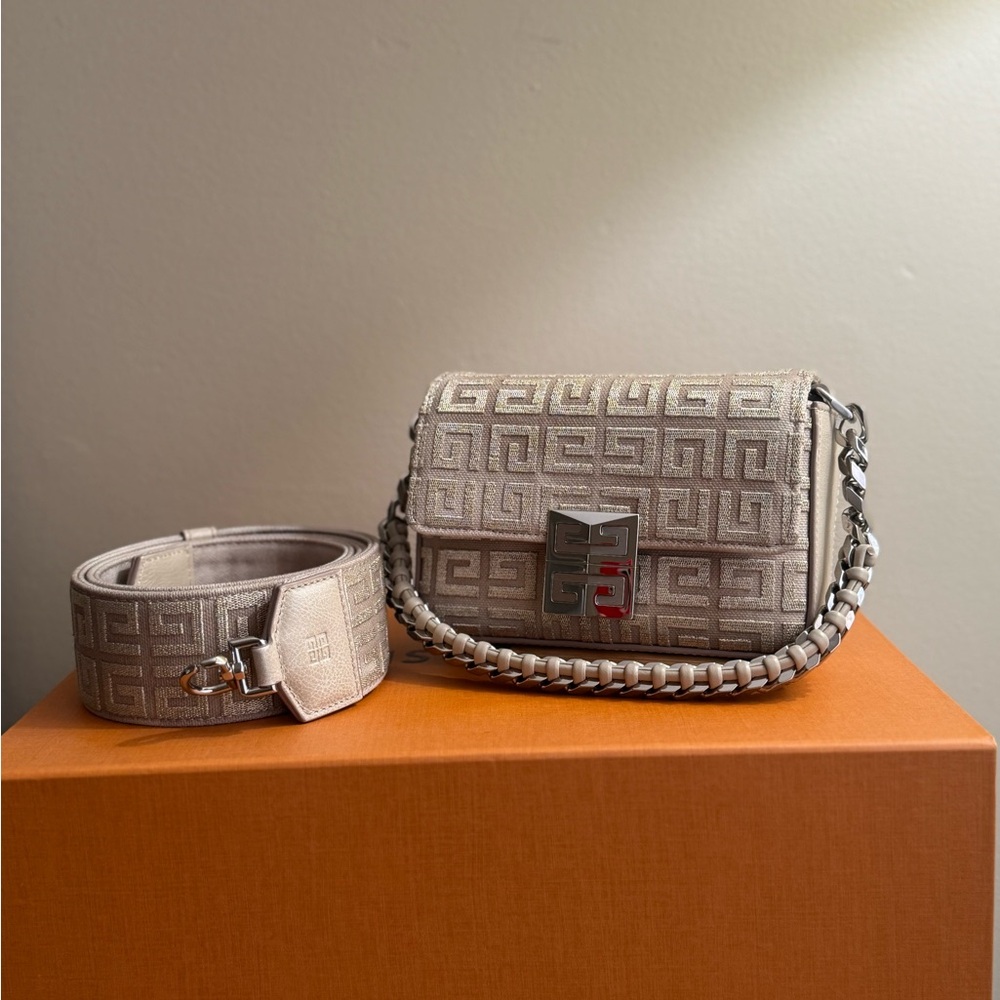 Givenchy Beige Crossbody Bag with Silver Accents - Picture 9 of 9